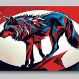 ASİL KURT 5 70X50CM KARTON ÇERÇEVESİZ TABLO