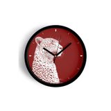 Asil Leopar Tasarım Modern Duvar Saati - 35cm - Önü Camlı Siyah Kasa - Sessiz Mekanizma, JH0687S35SKP