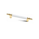 Asil Metal Inci Kombin Lüks Modern Dolap Çekmece Kulpları 224mm Beyaz Altın