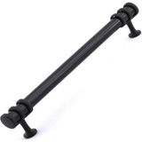 Asil Metal Polimer Boncuk Halka Modern Dolap Çekmece Kulpları (160 Mm ) Siyah-5 Adet