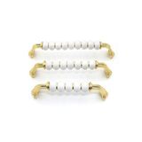 Asil Metal Polimer Misket Boncuk Lüks Modern Dolap Çekmece Kulpları (224 Mm ) Altın Boncuk-10 Adet