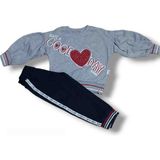 Asil Öztürk Baby & Kids Agumini Kız Bebek Çocuk Kalpli Good Day Süzene Nakışlı Pamuklu Alt Üst Takım - 240-Kırmızı - 5 Yaş