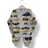 Asil Öztürk Baby & Kids Balam Erkek Çocuk Batman Baskılı Alt Üst Eşofman Takımı Pijama - 00E-Gri - 3 Yaş