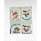 Asil Öztürk Baby & Kids Bebek Çocuk 4'lü Mama Önlüğü Renkli Unisex Biyeli Model - Beyaz - Pembe - Standart
