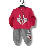 Asil Öztürk Baby & Kids Kız Bebek Çocuk Alt Üst Eşofman Takımı Kışlık 3 Ip Şardonlu Bugs Bunny Model - 1 Yaş - Açık Fuşya