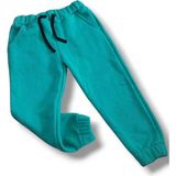 Asil Öztürk Baby & Kids Kız Erkek Bebek Çocuk Kışlık Polar Cepli Alt Eşofman Pantolon Içi Şardonlu - 01H-Yeşil - 3 - 4 Yaş