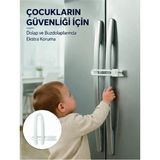 Asil Sepet Asiltech 4 Adet Dolap Kapak Kilidi Ev Içi Güvenlik Için Pratik Koruma Seti Yeni Nesil - Çok Renkli