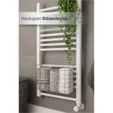 Asılabilir Havlupan Düzenleyici Banyo Havluluk Kurutma Sepeti Tuvalet Kağıdı Organizeri Krom Krom