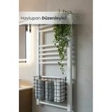 Asılabilir Havlupan Düzenleyici Banyo Havluluk Kurutma Sepeti Tuvalet Kağıdı Organizeri Siyah