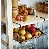 Asılabilir Mutfak Dolap Içi Tel Sepet 31X30X18 cm Ikea Metal Raf Içi Organizer Gri Düzenleyici