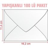 Asildoğan Yapışkanlı Mektup Zarfı 100'LÜ 114 x 162 Ebat Para Zarfı Renk Seçenekleri