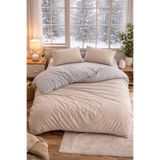 Asilex Home Collection Tek Kişilik Bej Gri Nevresim Takımı Lastikli Çarşaflı Yumuşak Dokulu Nefes Alan Nevresim Seti