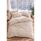 Asilex Home Collection Tek Kişilik Bej Nevresim Takımı Lastikli Çarşaflı Yumuşak Dokulu Nefes Alan Nevresim Seti
