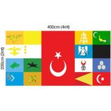 Asilmeydan 17 Eski Türk Devletleri Tek Poster Raşel Bayrak 200 x 400 cm