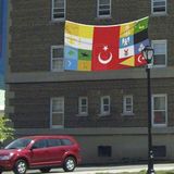 Asilmeydan 17 Eski Türk Devletleri Tek Poster Raşel Bayrak -250X500CM -2,5x5 Metre - Renkli