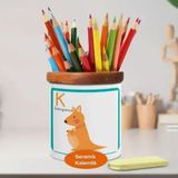 Asilmeydan 448925600 Kangaroo Kanguru Yazılı Ahşap Seramik Kalemlik