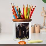Asilmeydan 449276248 Selam Veren Mustafa Kemal Atatürk Ahşap Seramik Kalemlik