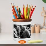 Asilmeydan 449791317 El Sıkışan İsmet İnönü Atatürk Ahşap Seramik Kalemlik