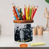 Asilmeydan 451684247 Askeri Selamlayan Mustafa Kemal Atatürk Ahşap Seramik Kalemlik