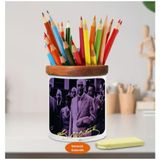 Asilmeydan 451699659 Takım Elbiseli Mustafa Kemal Atatürk Ahşap Seramik Kalemlik