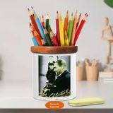 Asilmeydan 451706502 Gölgede Dinlenen Mustafa Kemal Atatürk Ahşap Seramik Kalemlik