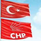 Asilmeydan 70X105 cm Alpaka Kumaş Türk Bayrağı ve 100X150 cm Raşel Kumaş Chp Kırmızı Bayrak - 2 Bayrak Set - Renkli