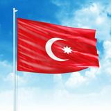Asilmeydan 70X105 cm Raşel Kumaş Osmanlı Imparatorluğu Bayrağı - Bayrak - Renkli
