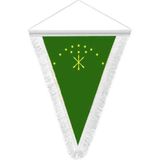 Asilmeydan Adıge (Çerkez) Cumhuriyeti - Hatıra Üçgen Flama Bayrak - Renkli