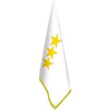 Asilmeydan Ak Hun Imp. Bayrağı-(17 Türk Devletleri) -Ofis -Makam-Toplantı Odaları - Saçaklı Makam Bayrağı - Renkli