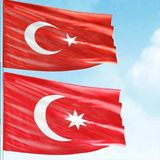 Asilmeydan Alpaka Kumaş Türk Bayrağı 70 x 105 cm + Raşel Kumaş Osmanlı İmparatorluğu 100 x 150 cm 2'li