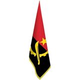Asilmeydan Angola Bayrağı -Ofis -Makam-Toplantı Odaları - Saçaklı Makam Bayrağı - Renkli