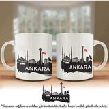 Asilmeydan Ankara Başkent Şehir Silueti Basklı Kupa Bardak