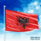 Asilmeydan Arnavutluk Bayrağı Çift Başlı Kartal Bayrak 100 x 150 cm