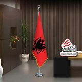 Asilmeydan Arnavutluk Cumhuriyeti Bayrak -Ofis -Makam-Toplantı Odaları -Direkli -Saçaklı Makam Bayrağı