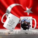 Asilmeydan Askerle Konuşan Sivil Mustafa Kemal Atatürk - Atatürk'ün Sözleri -Kupa Bardak