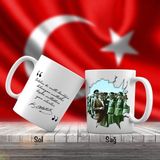 Asilmeydan Askerleri Selamlayan Sivil Mustafa Kemal Atatürk - Atatürk'ün Sözleri -Kupa Bardak
