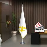 Asilmeydan Avrupa Hun Imp. Bayrağı-17 Eski Türk Devleti-Ofis -Toplantı Odaları -Direkli -Saçaklı Makam Bayrağı - Renkli
