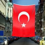Asilmeydan Ay Yıldız - Tc - Türkiye Bayrağı -Raşel Kumaş Bayrak 600 Cm. x 900 cm -6x9 Metre - Renkli