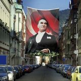 Asilmeydan Ay Yıldızlı Sivil Mustafa Kemal Atatürk Poster Cephe Bayrak- 4x6 Metre - Renkli
