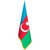 Asilmeydan Azerbaycan Bayrağı -Ofis-Makam-Toplantı Odaları - Saçaklı Makam Bayrağı - Renkli