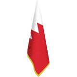 Asilmeydan Bahreyn (Bahrain) Devlet Bayrağı -Ofis-Makam-Toplantı Odaları - Saçaklı Makam Bayrağı - Renkli