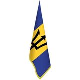 Asilmeydan Barbados Bayrağı -Ofis-Makam-Toplantı Odaları - Saçaklı Makam Bayrağı - Renkli