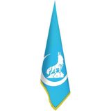 Asilmeydan Bozkurt Hilal Mavi -Ülkü Ocağı Bayrak -Ofis -Makam-Toplantı Odaları - Saçaklı Makam Bayrağı - Renkli