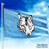 Asilmeydan Bozkurt Ülkü Ocakları Mhp Bayrak Flama Raşel -70X105 cm - Renkli