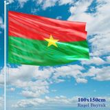 Asilmeydan Burkina Faso Bayrağı Raşel Kumaş 100 x 150 cm