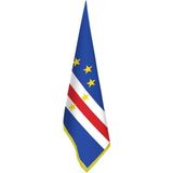 Asilmeydan Cape Verde - Yeşil Burun Adaları Bayrağı - Ofis-Makam-Toplantı Odaları - Saçaklı Makam Bayrağı - Renkli
