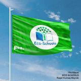 Asilmeydan Çevre Dostu Okul Eko Okul Eco Schools Bayrak Raşel Kumaş Bayrak 70 x 105 cm