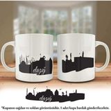 Asilmeydan Çift Yön Renkli Baskılı Elazığ Silüeti - Şehir Kupa Bardak