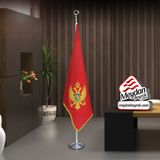 Asilmeydan Crnagora Karadağ Bayrağı -Ofis -Makam-Toplantı Odaları -Direkli -Saçaklı Makam Bayrağı - Renkli