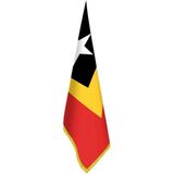 Asilmeydan Doğu Timor Bayrağı - Ofis - Makam -Toplantı Odaları - Saçaklı Makam Bayrağı - Renkli